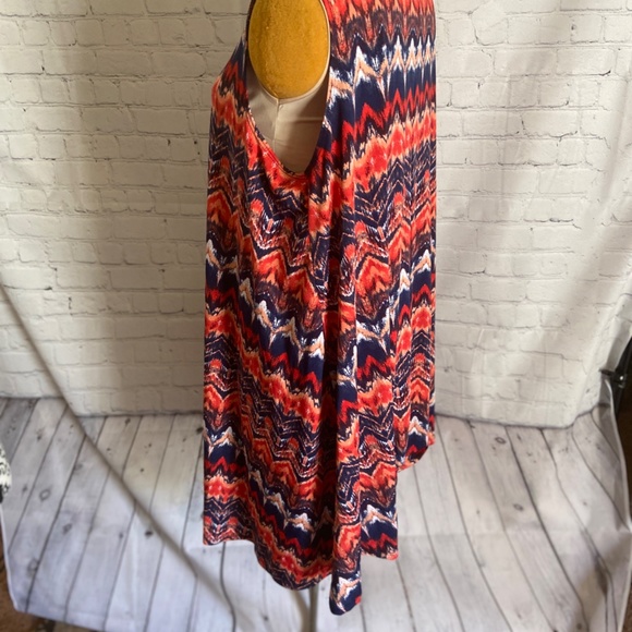 Ladies Womens Plus size 3X red blue dress - Picture 5 of 8